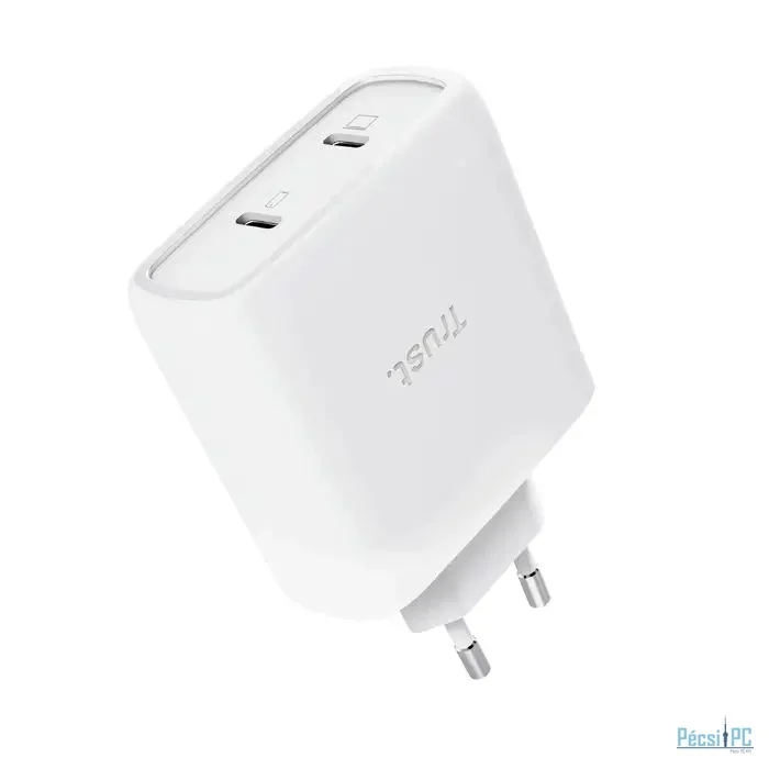 Trust Maxo 65W 2-Port USB-C GaN Charger White