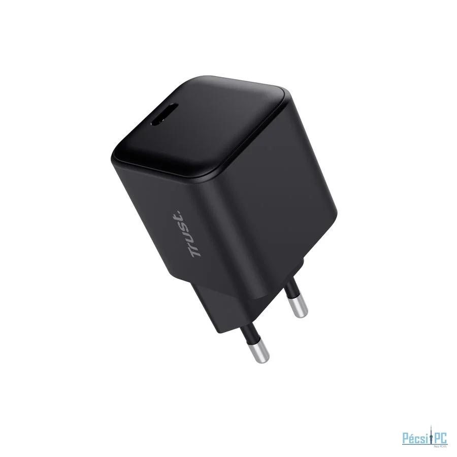 Trust Maxo Ultra-small 65W USB-C GaN Charger 2m cable Black