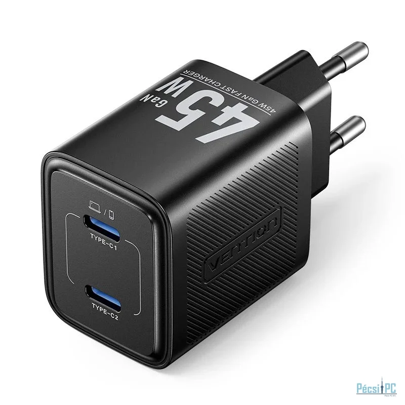 Vention 2-Port USB Charger Black