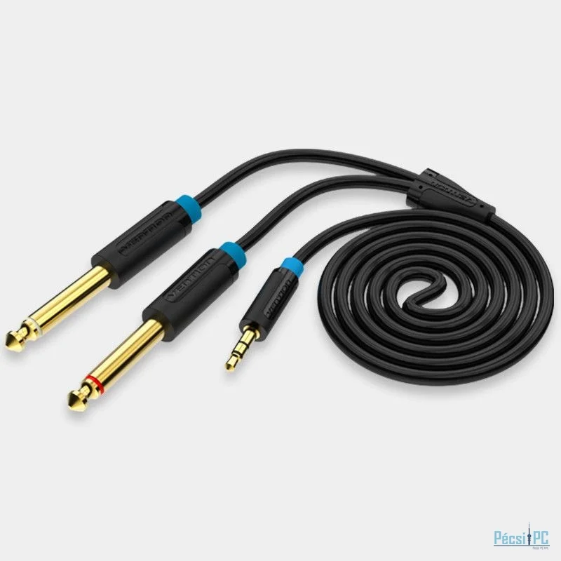 Vention 3,5mm Jack to 2x6,35mm Jack Cable 1m Black