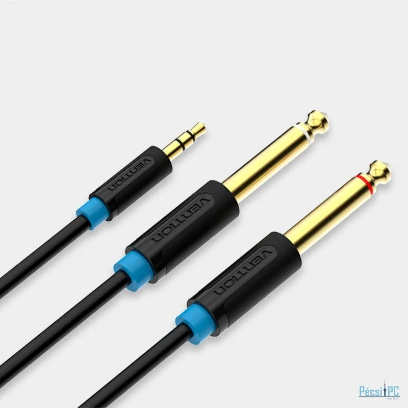 Vention 3,5mm Jack to 2x6,35mm Jack Cable 1m Black
