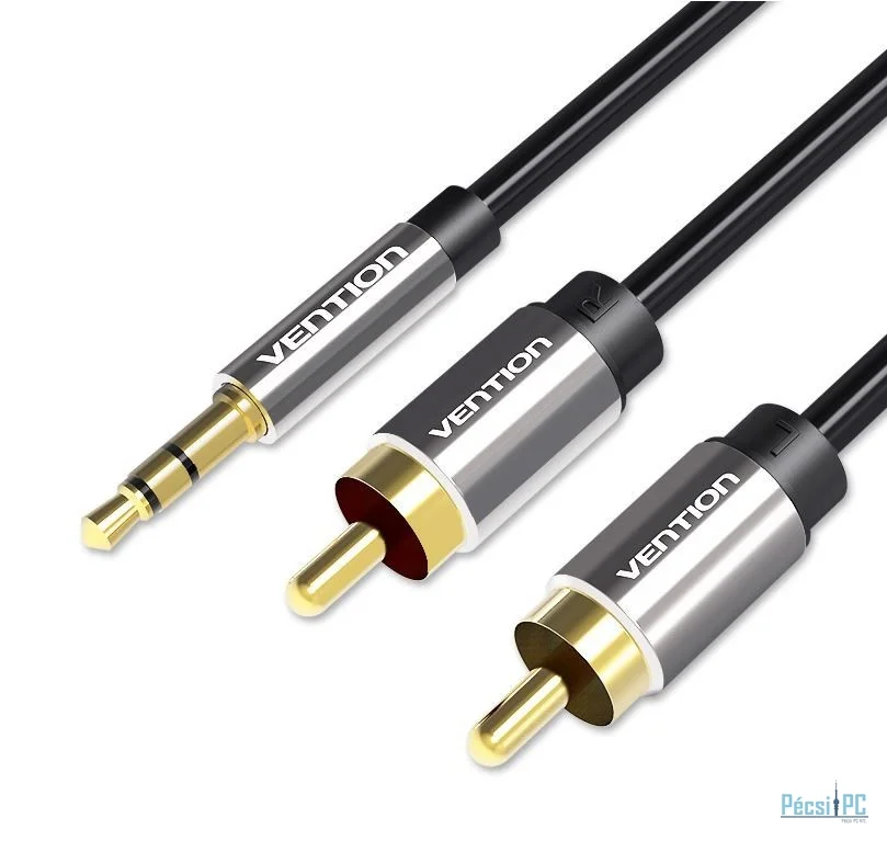 Vention 3,5mm Jack to 2xRCA Cable 1,5m Black/Silver