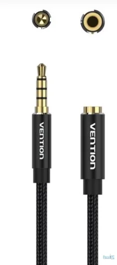 Vention 3,5mm Jack to 3,5mm Jack Extension Cable 5m Black