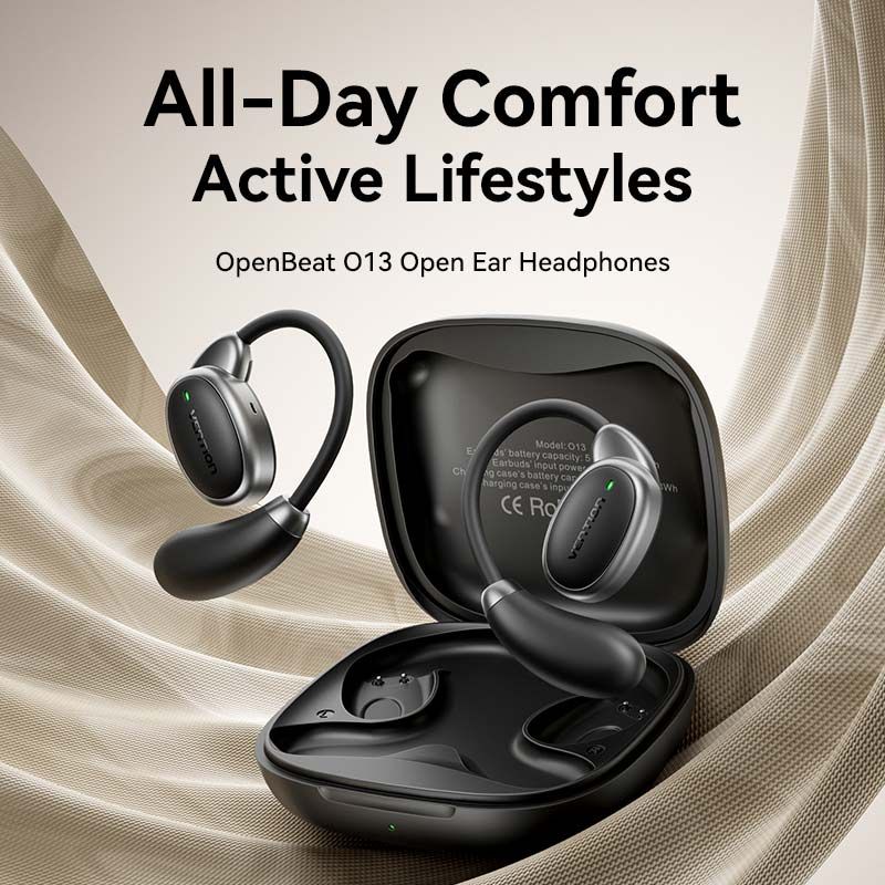 Vention OpenBeat Bluetooth Open Ear Headset Black
