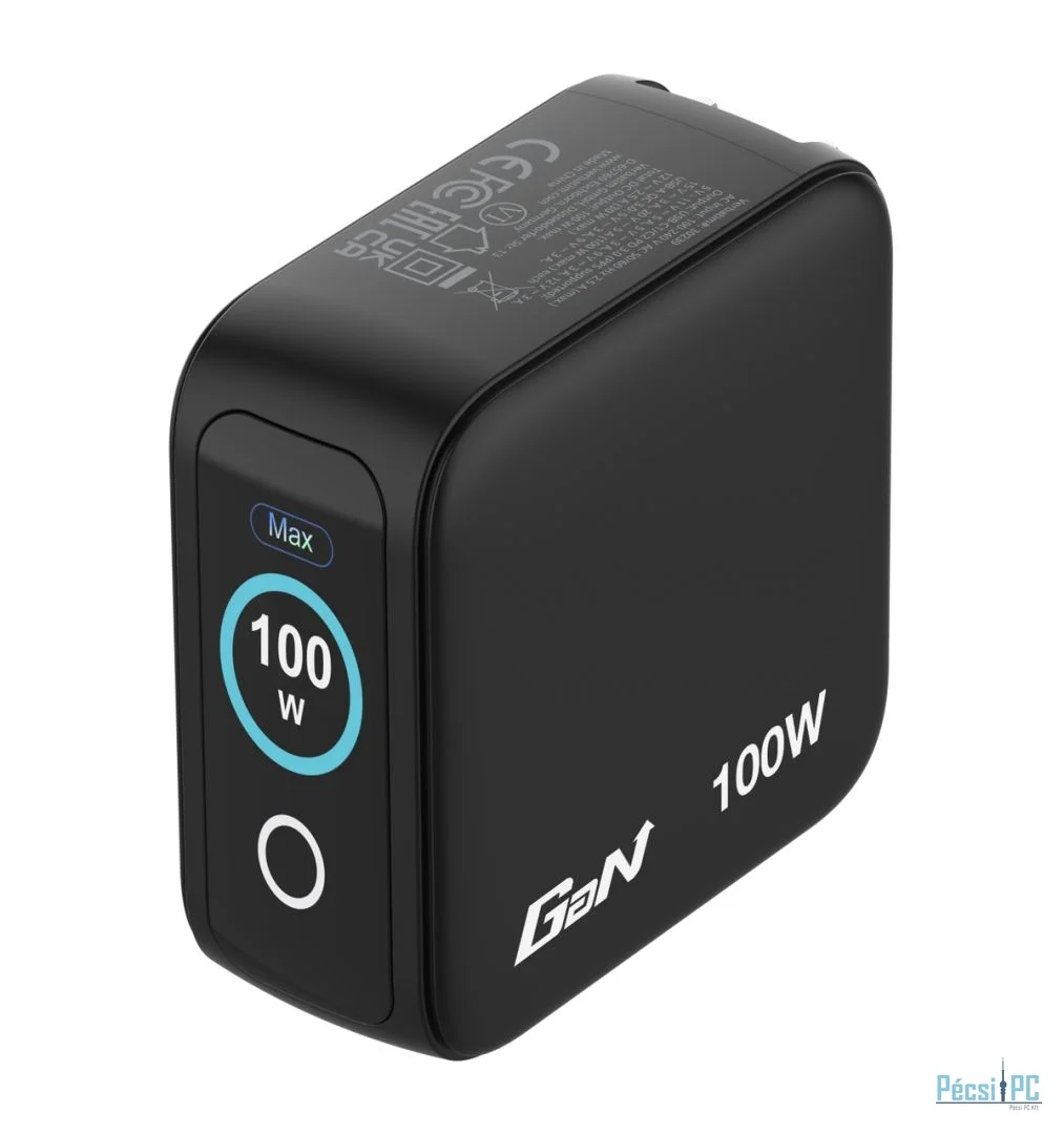 Verbatim Mini GaN Charger with Display 100W 3-Port Black