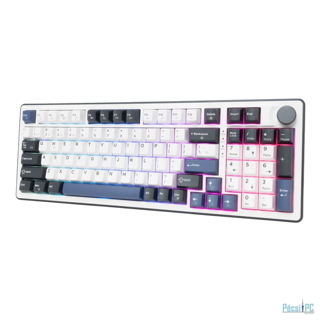 White Shark Excalibur Gaming Wireless Bluetooth Keyboard White US