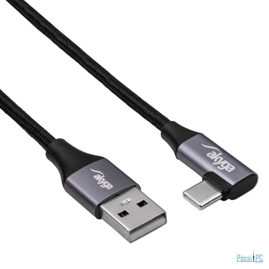 Akyga AK-USB-58 USB A (m) / USB type C (m) 60W Cable 0,3m Black