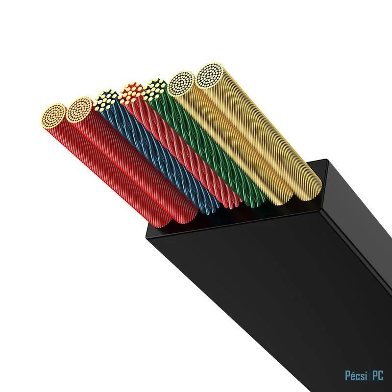 Baseus Bright Mirror 4, USB-C 3 az 1-ben kábel mikroUSB/Lightning/USB-C, 100W / 3.5A, 1,1m Black