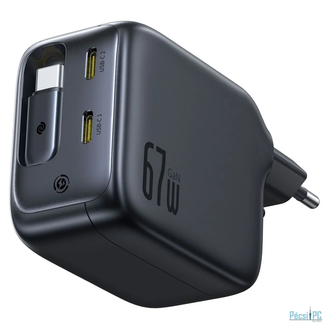 Baseus EnerCore CJ11 Charger Retractable 3C 67W EU Black