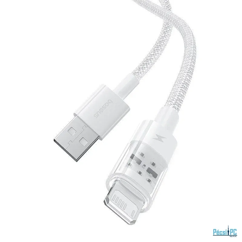 Baseus Gem USB to IP lightning 2.4A fast charging cable 1m White
