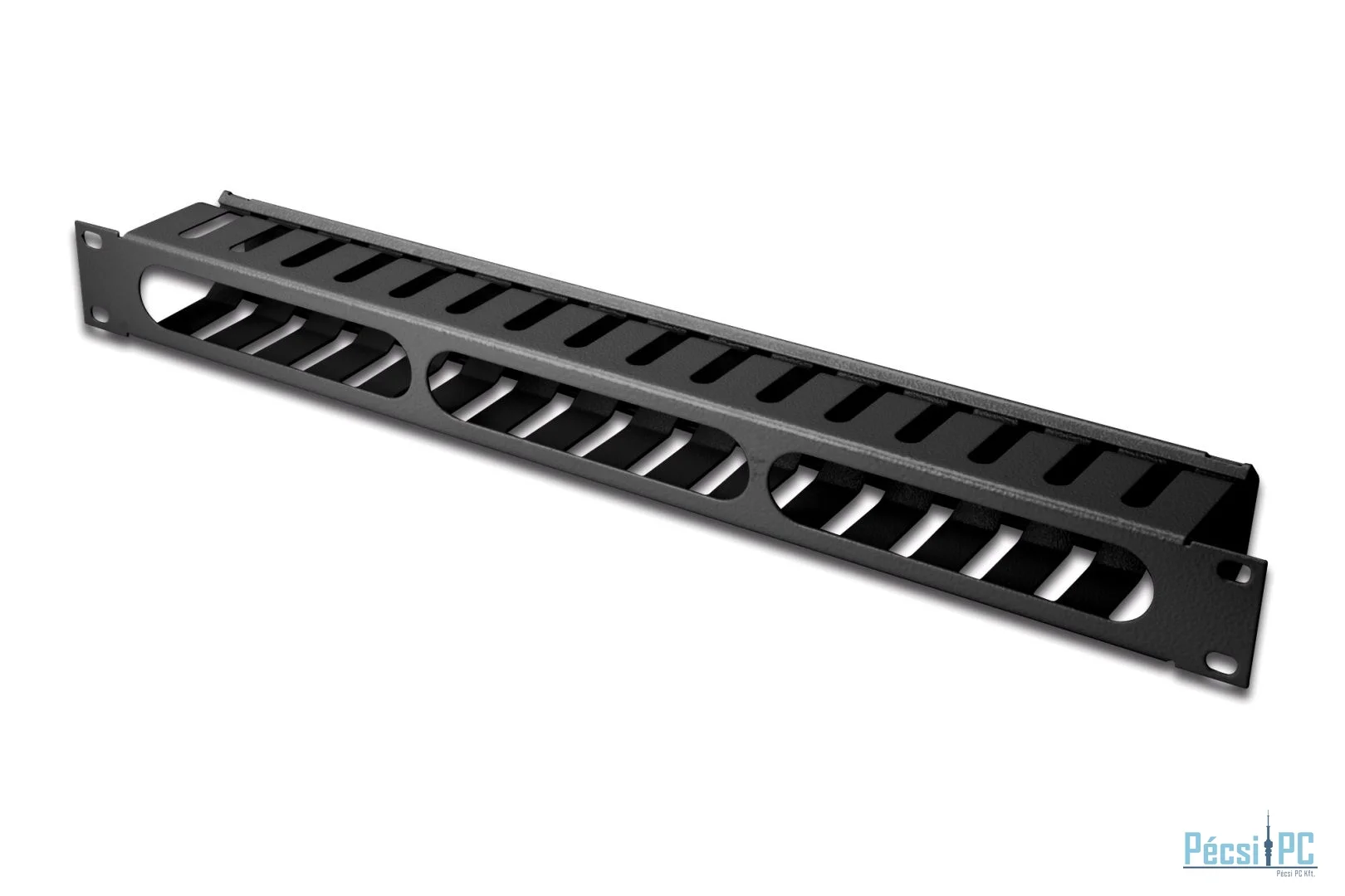 Digitus DN-97617 Cable Management Panel with detachable cover for 483 mm (19“) cabinets 1U Black