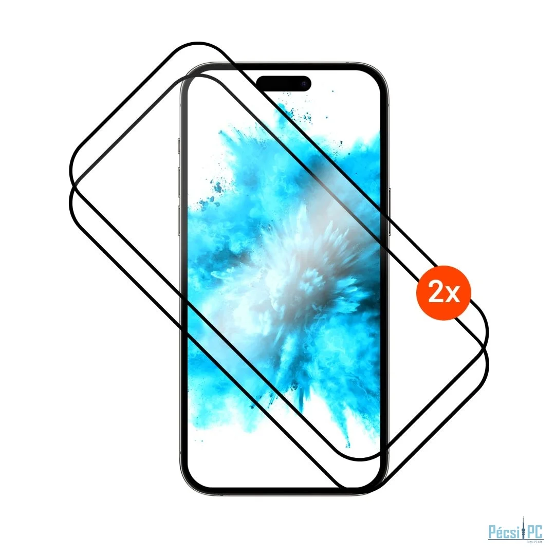 FIXED teljes képernyőt védő 2,5D edzett üveg Samsung Galaxy A37 5G készülékhez, 2drb, fekete