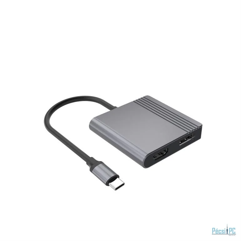 Gembird A-CM-HDMIFDPF-01 USB-C to HDMI + DP adapter Black