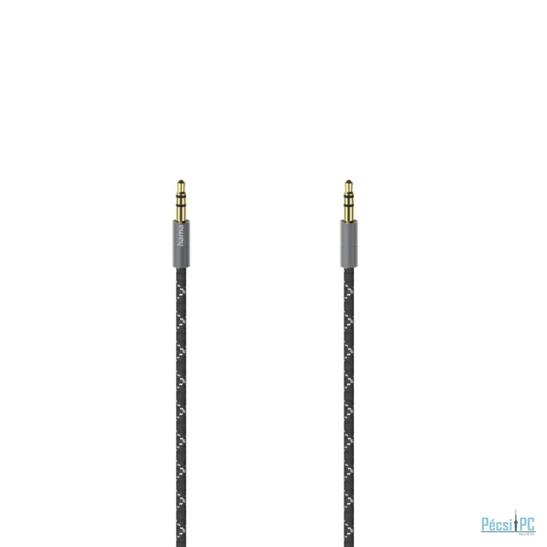 Hama 3,5mm jack to 3,5mm jack 0,75m kábel Black