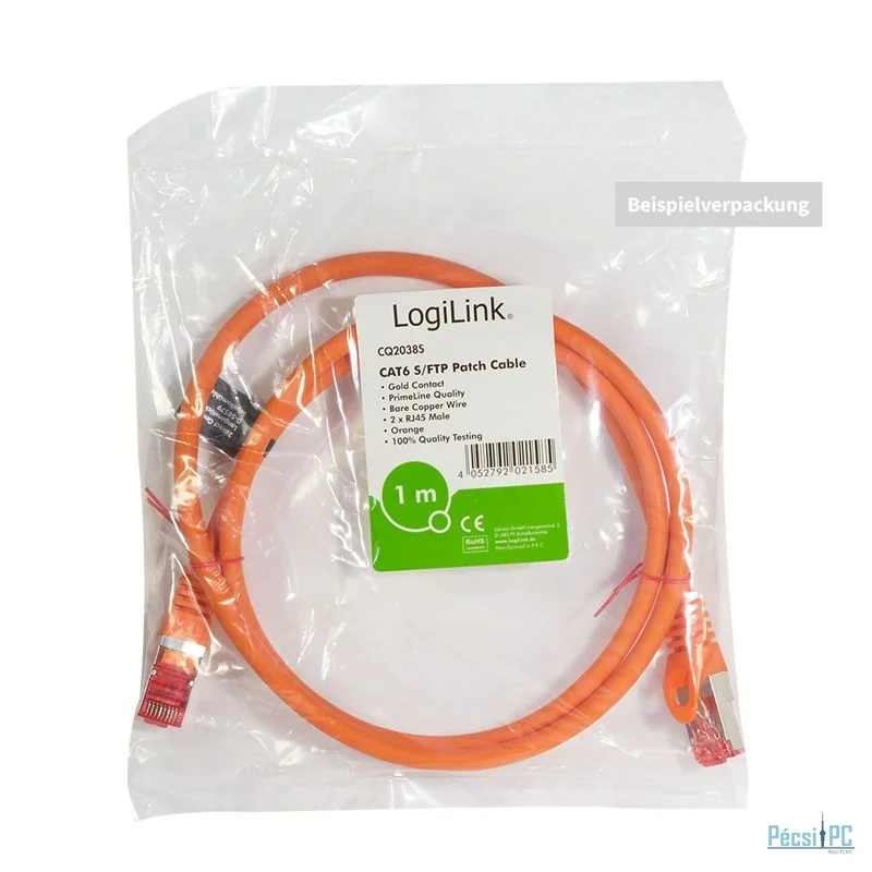 Logilink CAT6 S-FTP Patch Cable 0,25m Orange