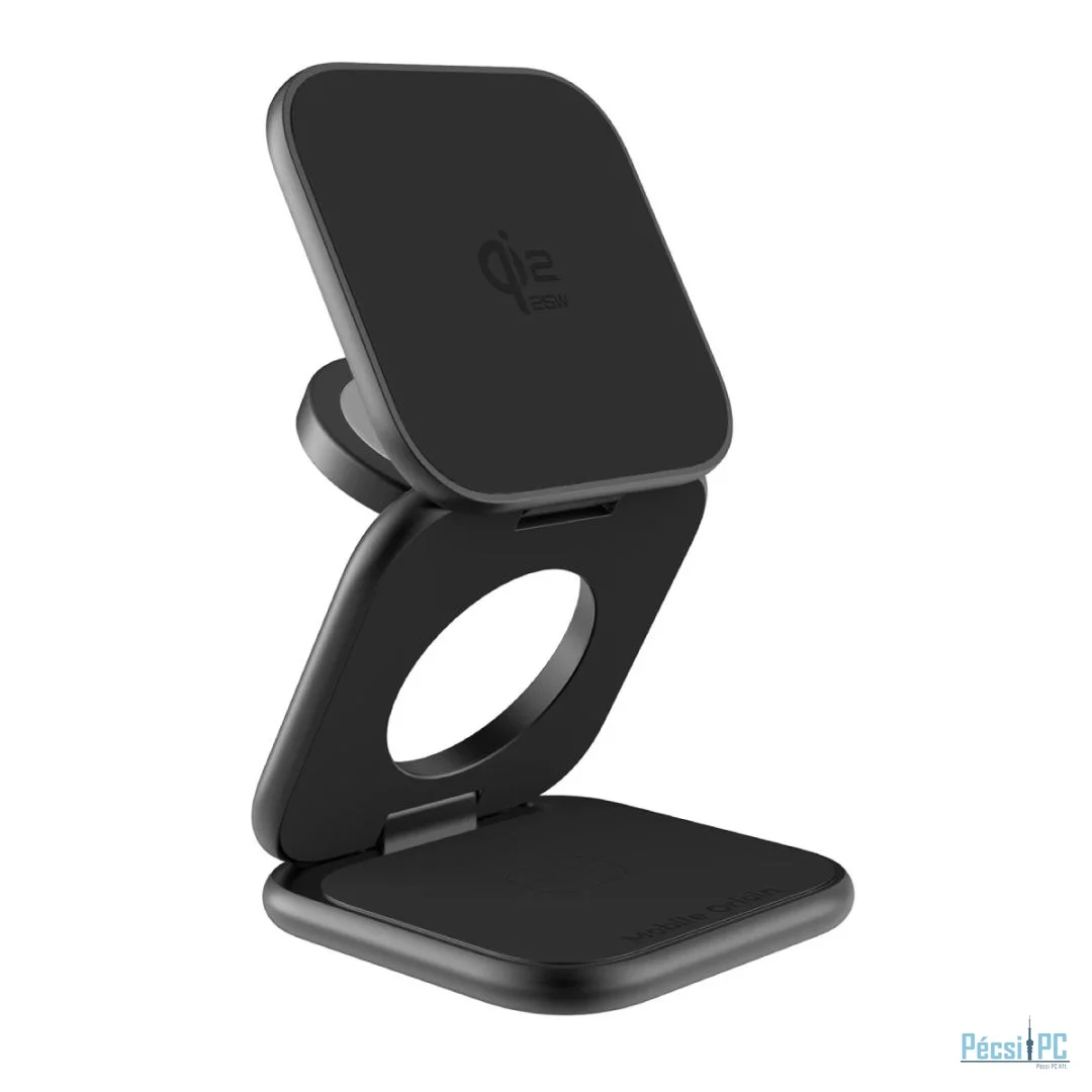 Mobile Origin PW36 3in1 Qi2 25W UltraSlim Foldable Charger Matte Black