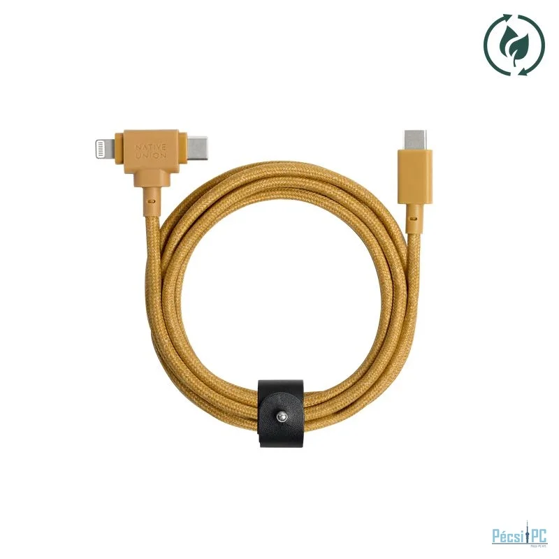 Native Union Belt Cable Duo (USB-C – Lighting/USB-C) 1,5m Kraft