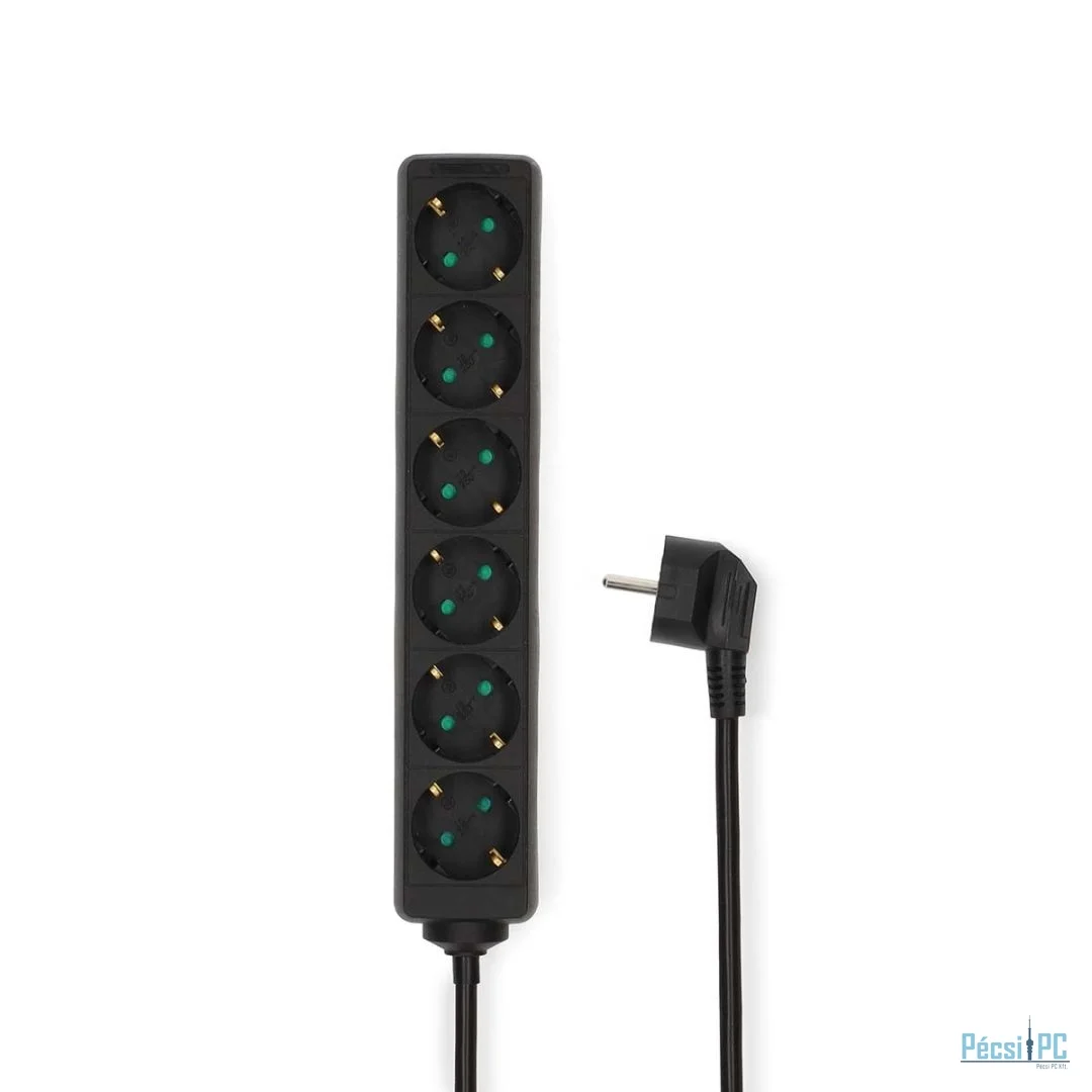 Nedis Hálózati Elosztó 6DIN 3m Black