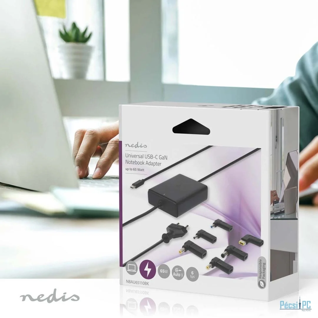 Nedis NBAU65110BK 20V/3,25A 65W Univerzális hálózati notebook töltő