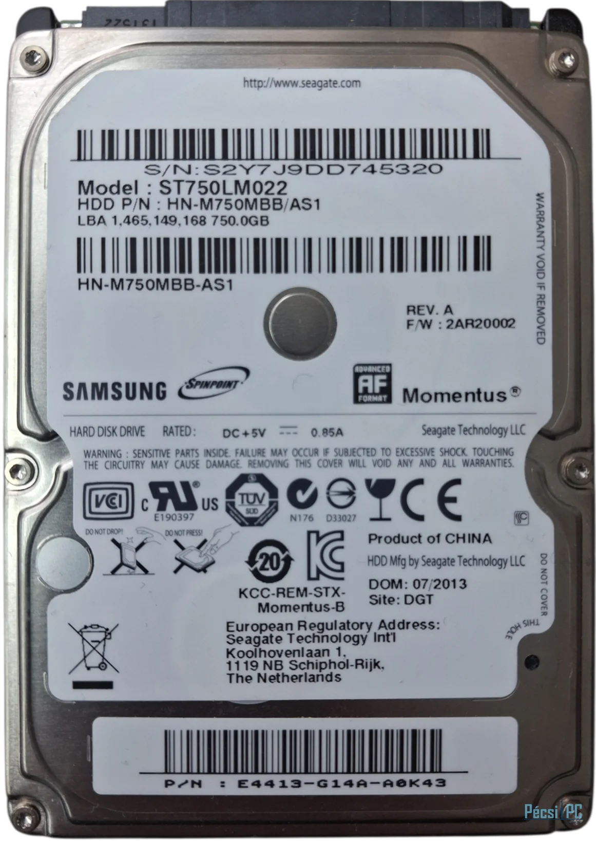 Használt HDD, merevlemez