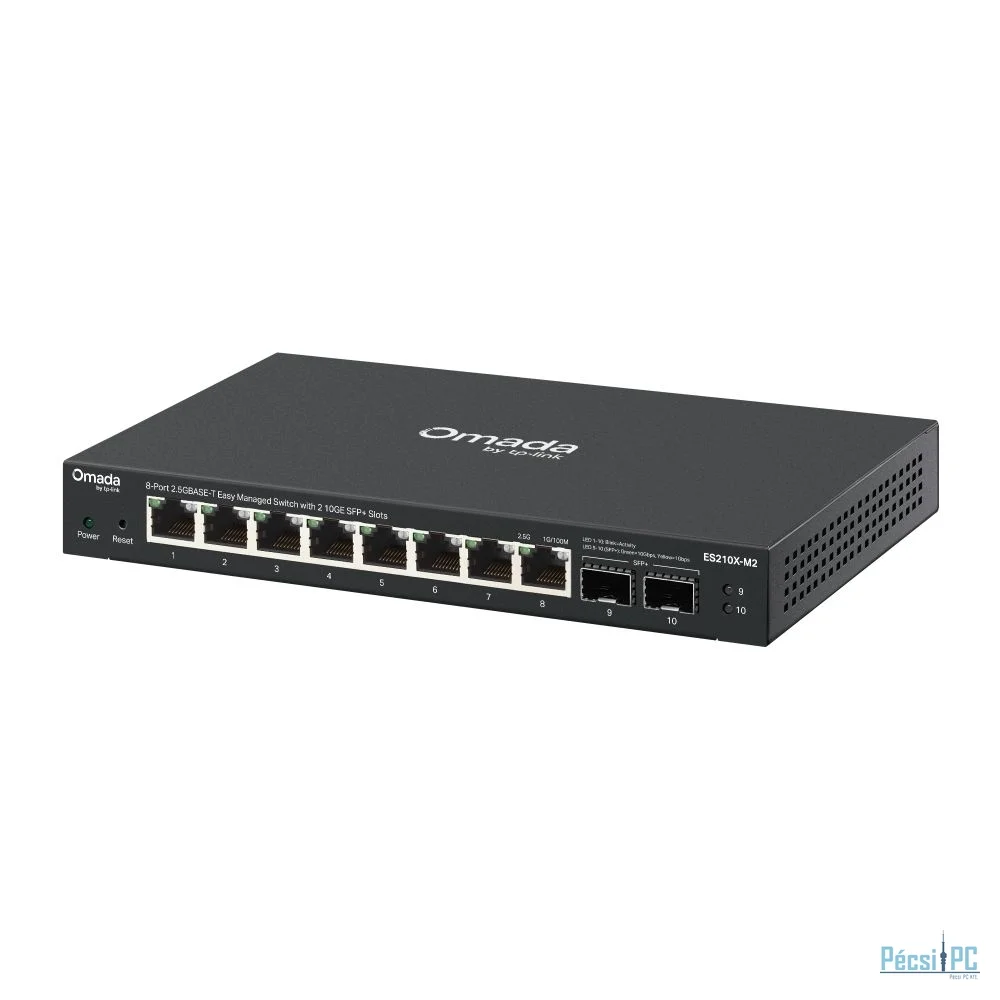 TP-Link ES210X-M2 Omada 8-Port 2.5G BASE-T Easy Managed Switch with 2 10GE SFP+ Slots
