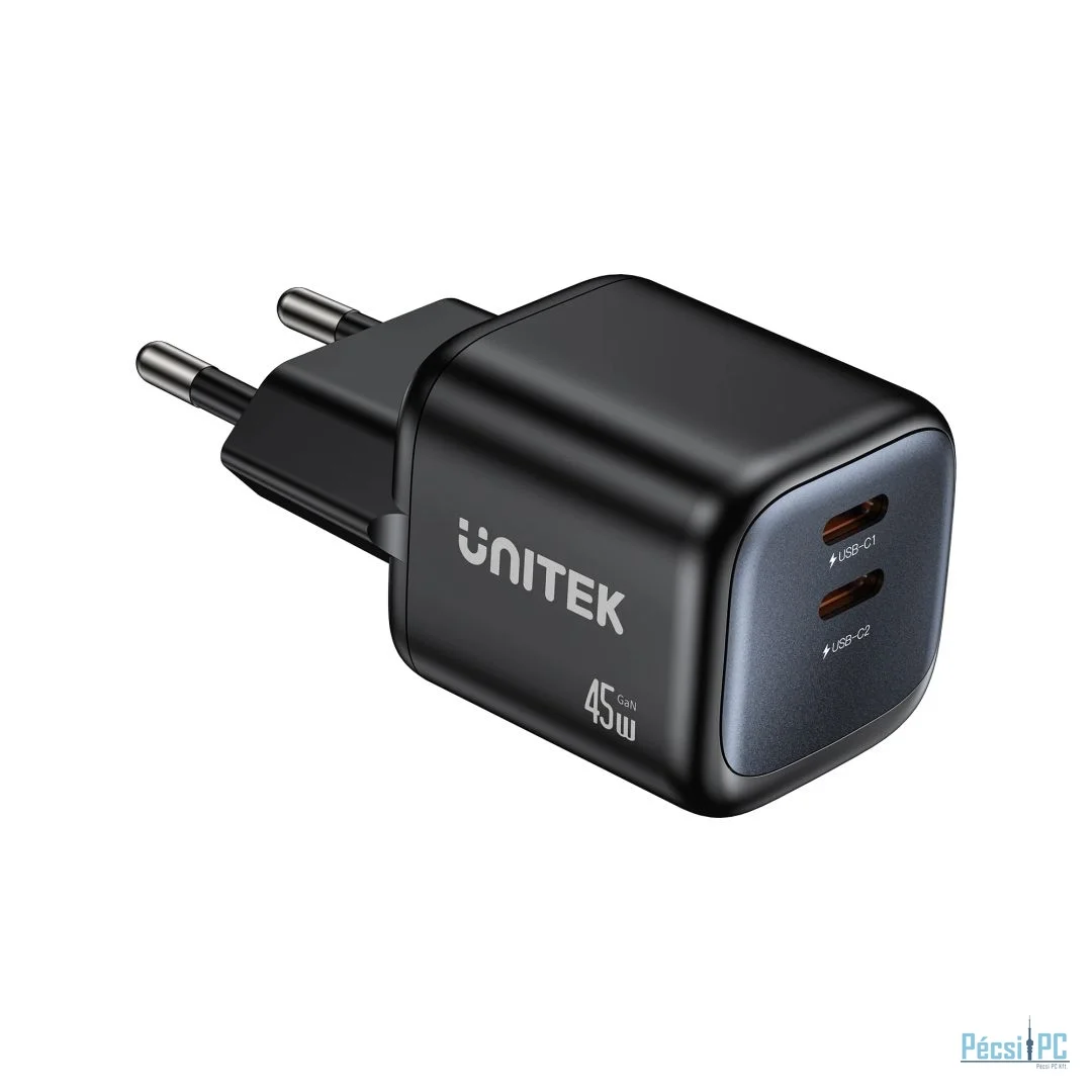 Unitek Zeno 45W 2xGaN Wall Charger Black