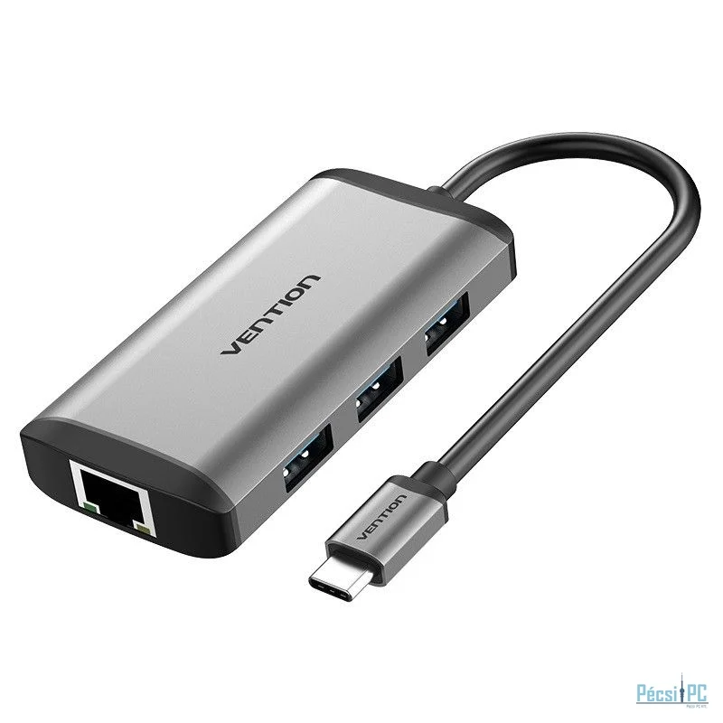 Vention 6-in-1 USB-C Docking Station Silver/Black