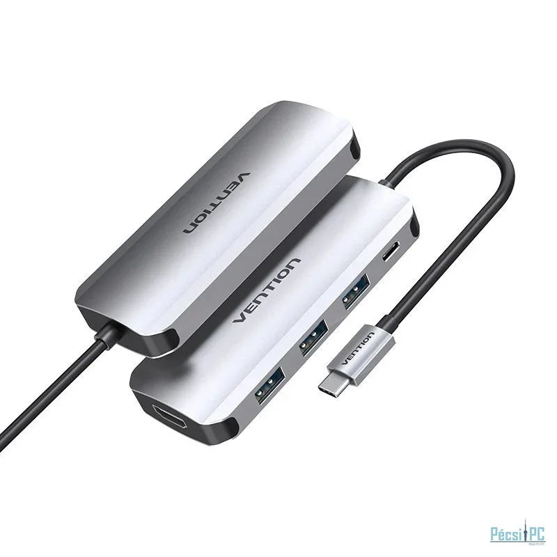 Vention 5in1 USB Type C Hub with 4K HDMI Output Grey