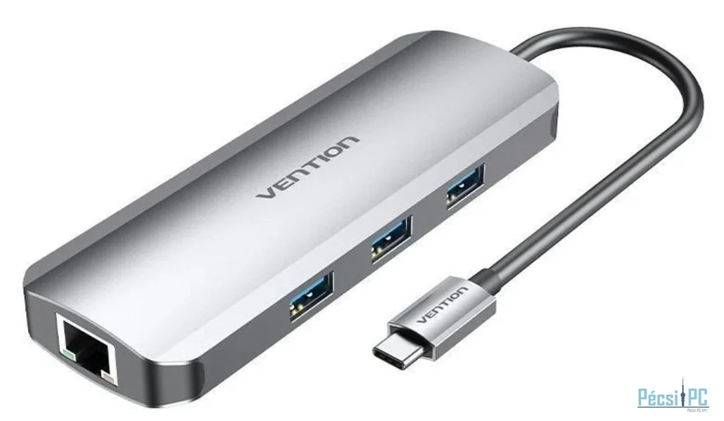 Vention 9-in-1 USB-C Docking Station Grey