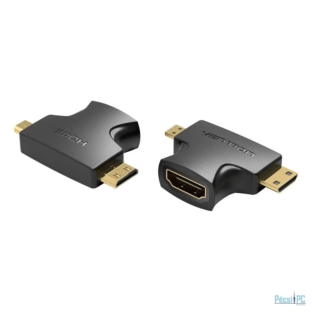 Vention AGFB0 2in1 HDMI and MiniHDMI/MircoHDMI Adapter Black