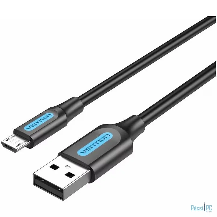 Vention USB 2.0 A to MicroUSB B Cable 0,25m Black/Blue