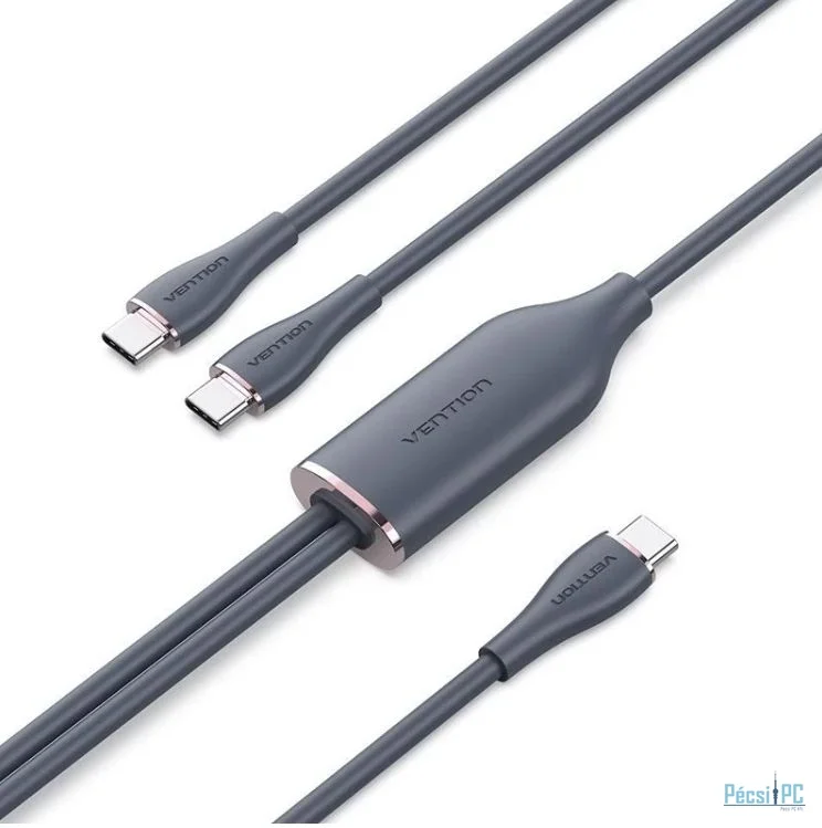 Vention USB 2.0 C to 2xUSB C Cable 1,5m Black