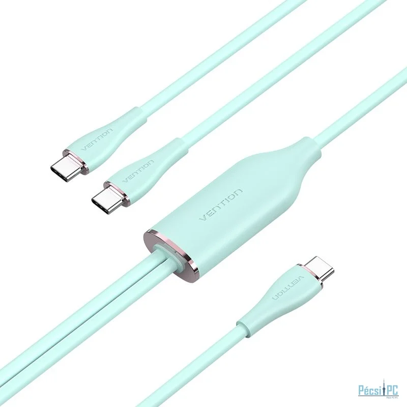 Vention USB 2.0 C to 2xUSB C Cable 1,5m Green