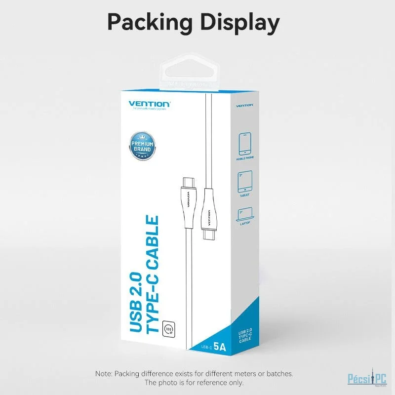 Vention USB 2.0 C to USB 2.0 C Cable 1,5m Pink