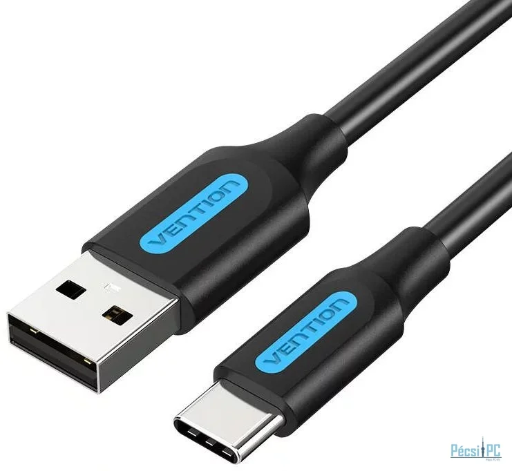 Vention USB-A 2.0/M to USB-C/M cable 0,25m Black