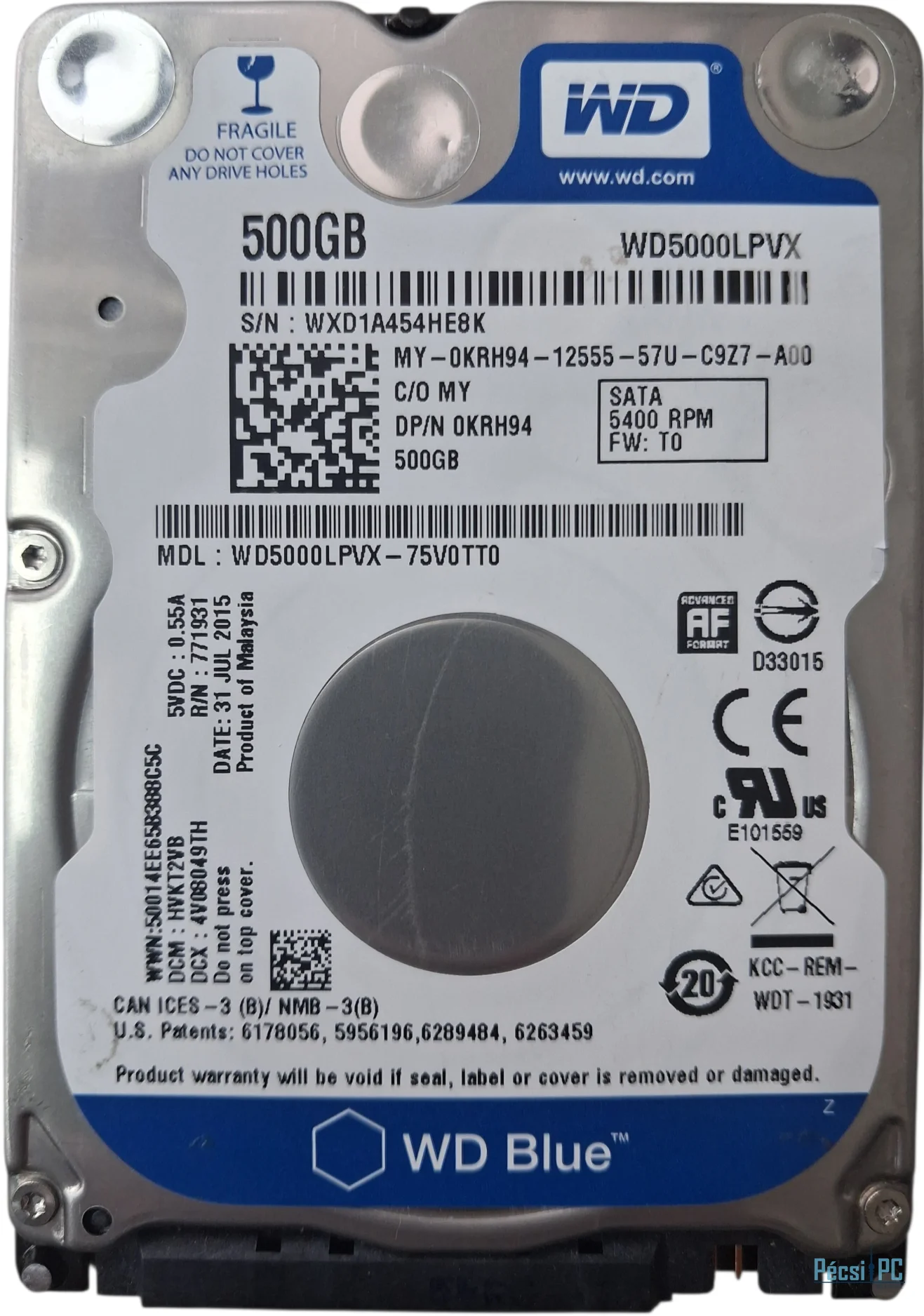 Használt HDD, merevlemez