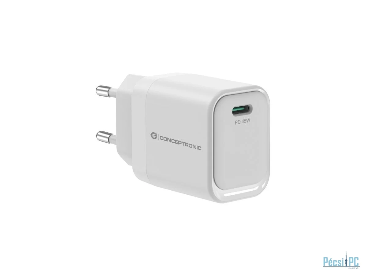 Conceptronic  ALTHEA19W45 1-Port 45W GaN USB-C PD Charger White