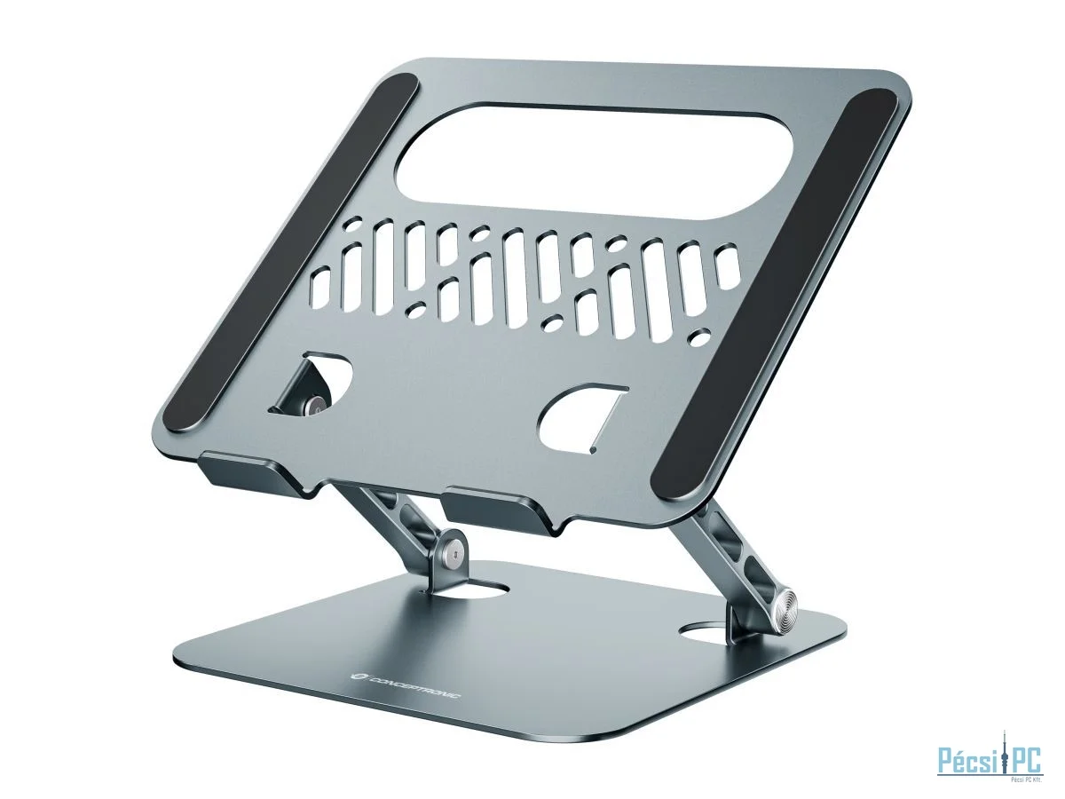 Conceptronic  THANA10G Foldable Laptop Stand Adjustable Height Grey