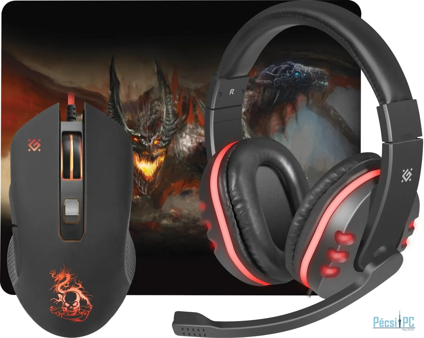 Defender Devourer MHP 006 Gaming Mouse Kit Black/Red