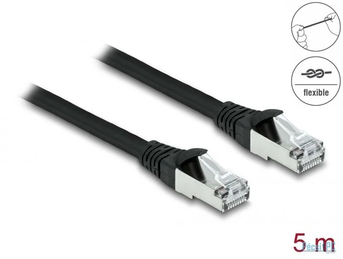 DeLock CAT6A S-FTP Patch Cable 5m Black