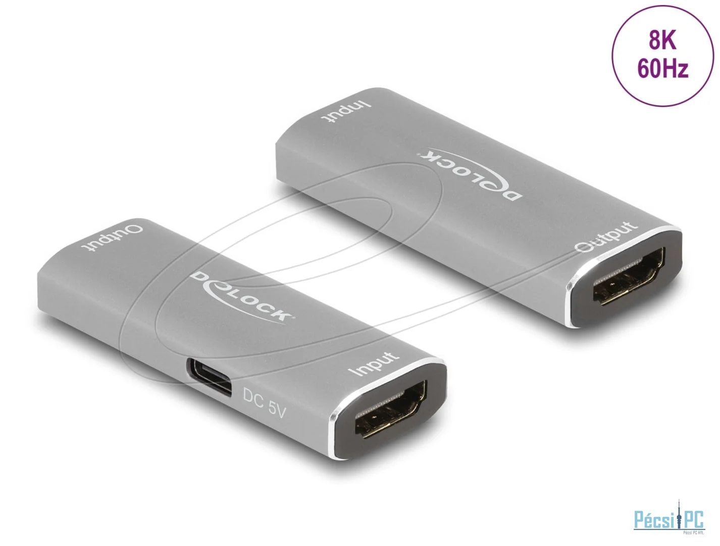 DeLock HDMI Repeater 8K 60 Hz 20m Grey