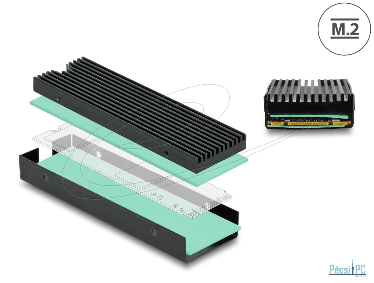 DeLock Heat Sink for M.2 SSD 2280 Black