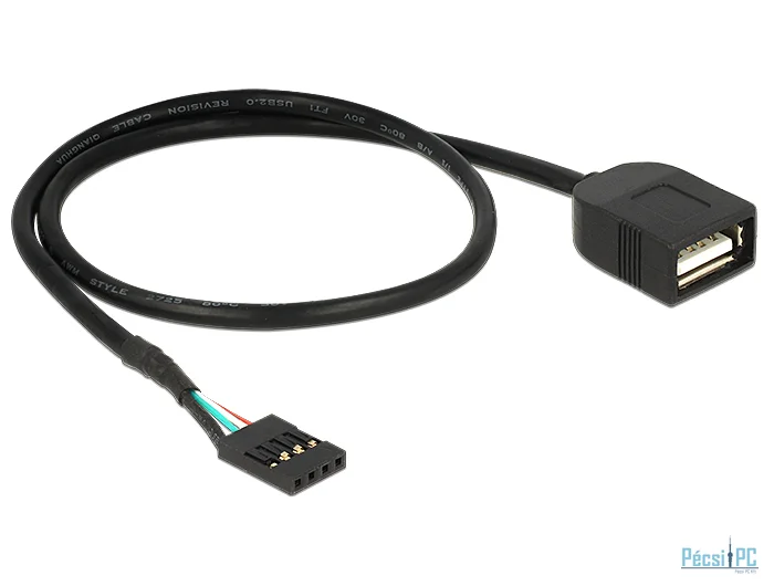 DeLock USB Cable Pin header female > USB 2.0 type-A female 40cm