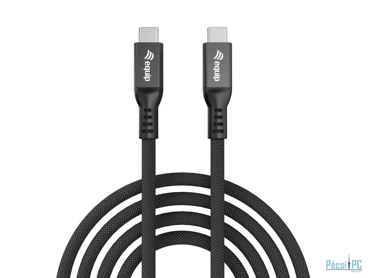 EQuip USB4 Cable USB-C Male to USB-C Male 1.2m 80Gbps PD 3.1 240W 8K/60Hz Thunderbolt 3/4 Compatible Black