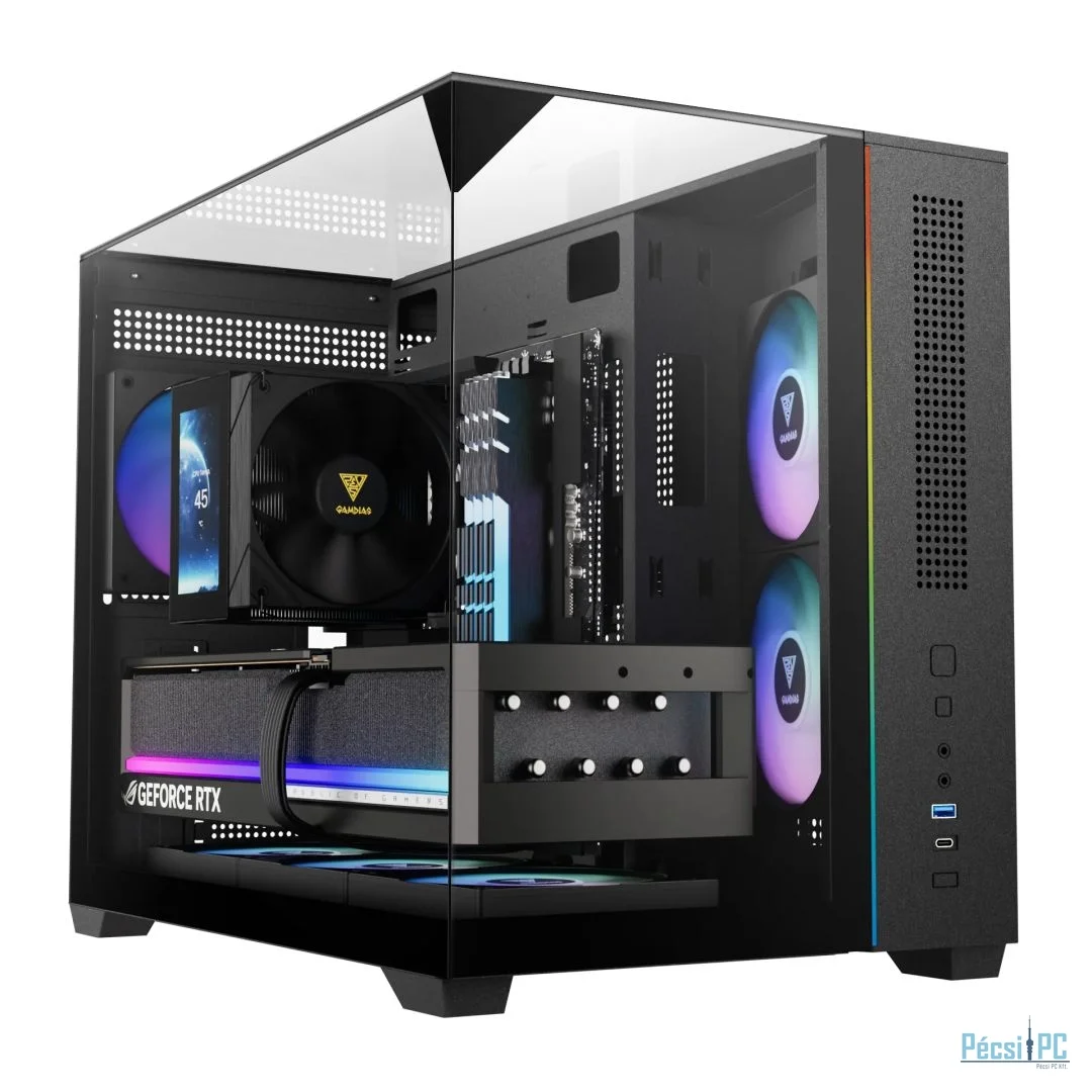 Gamdias Atlas M3M Tempered Glass Black