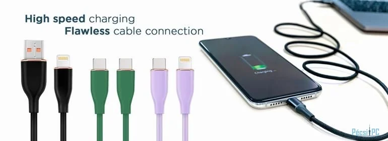 Gembird CC-USB2S-CMCM-1.5M-BK Premium silicon Type-C Power Delivery (PD) charging & data cable 1,5m Black