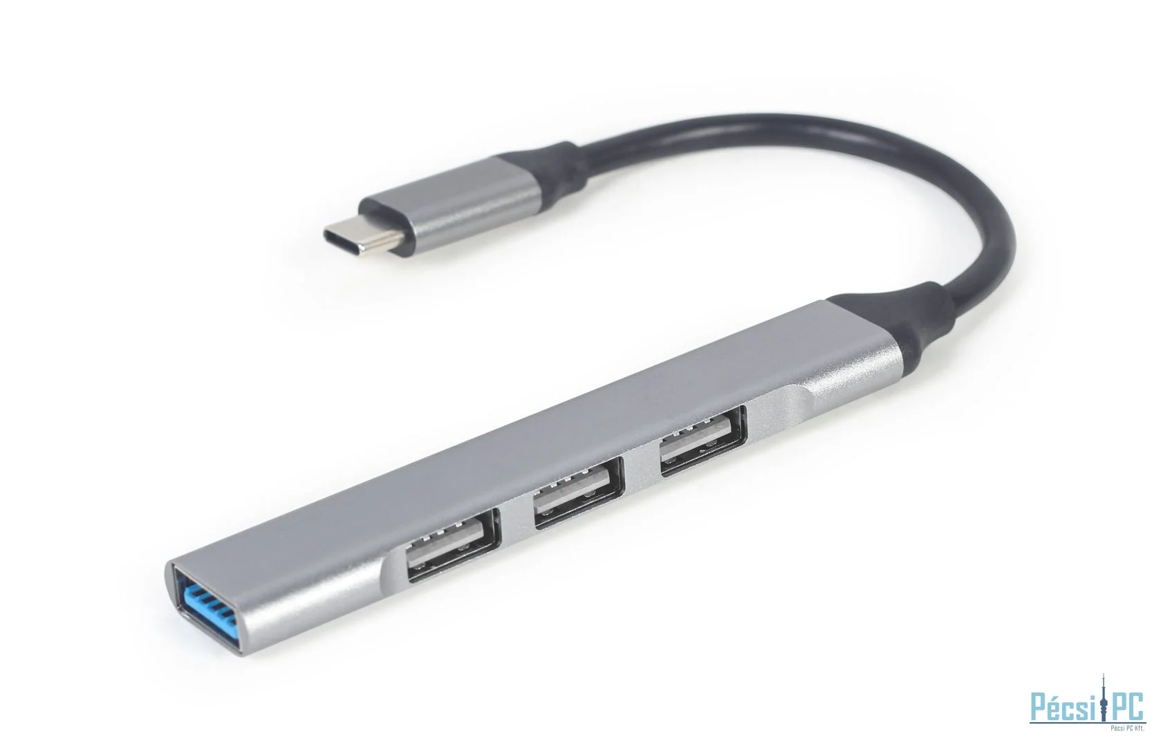 Gembird UHB-CM-U3P1U2P3-03 4-portos USB2.0 HUB Grey