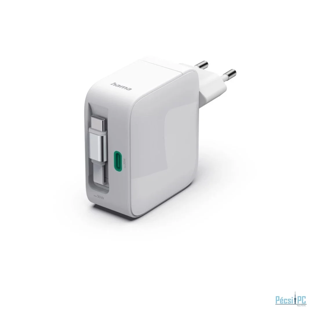 Hama Fast Charger GaN 2xUSB-C PD 30W White