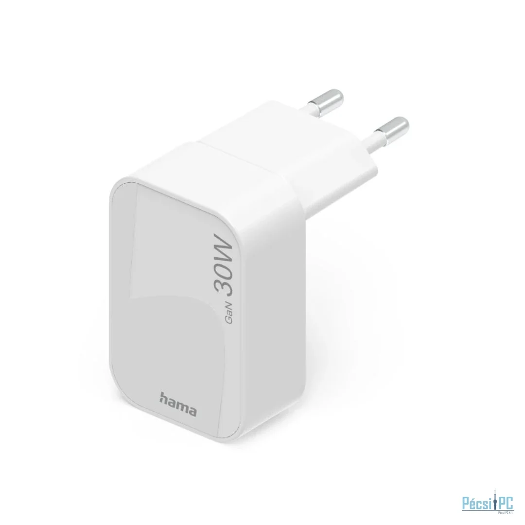 Hama Fast Charger GaN Mini Charger PD 30W White