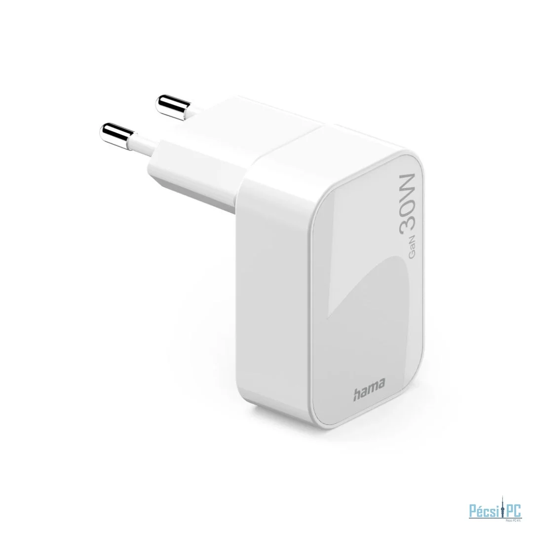 Hama Fast Charger GaN Mini Charger PD 30W White